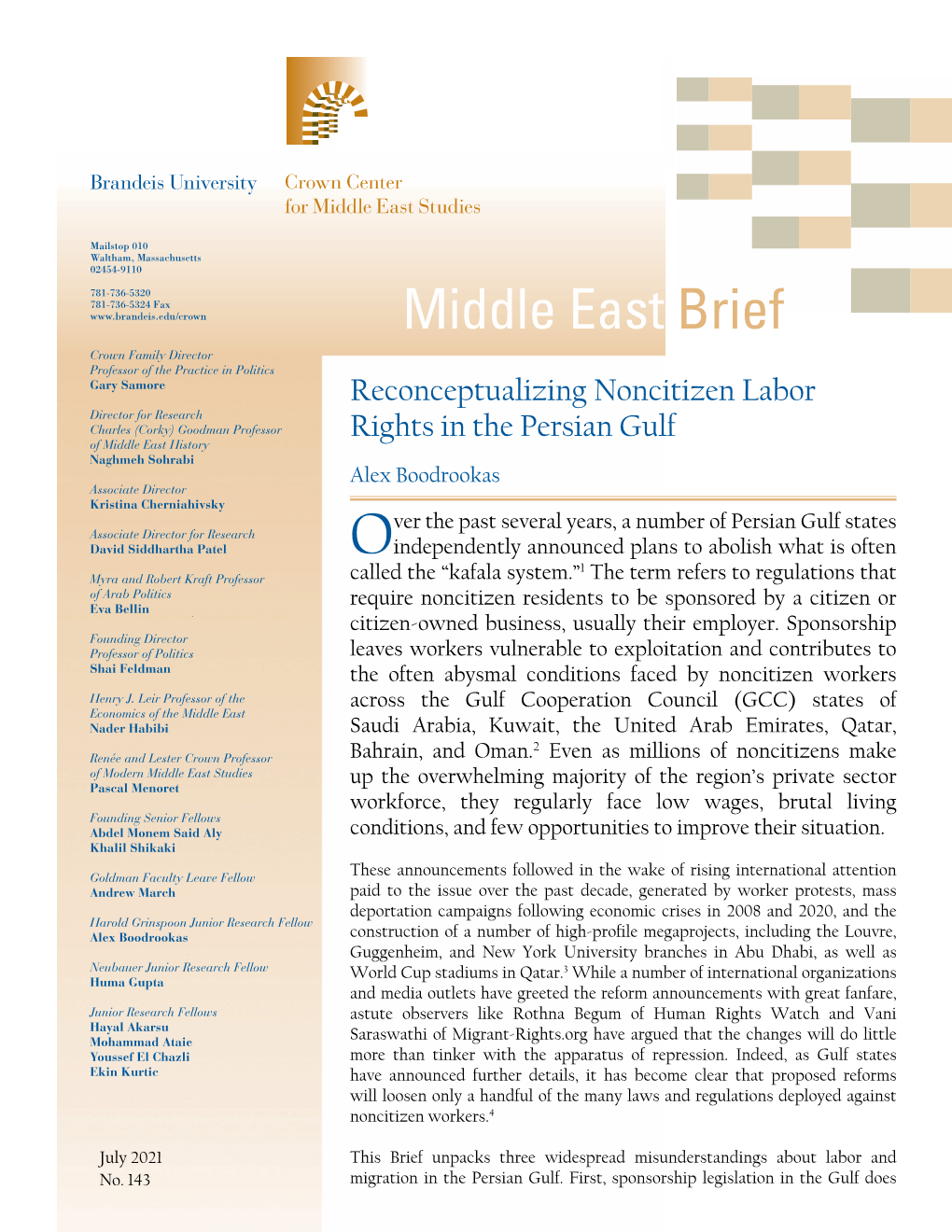 Reconceptualizing Noncitizen Labor Rights in the Persian Gulf