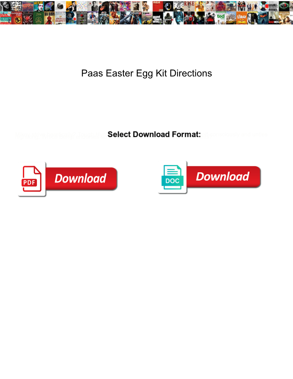 Paas Easter Egg Kit Directions