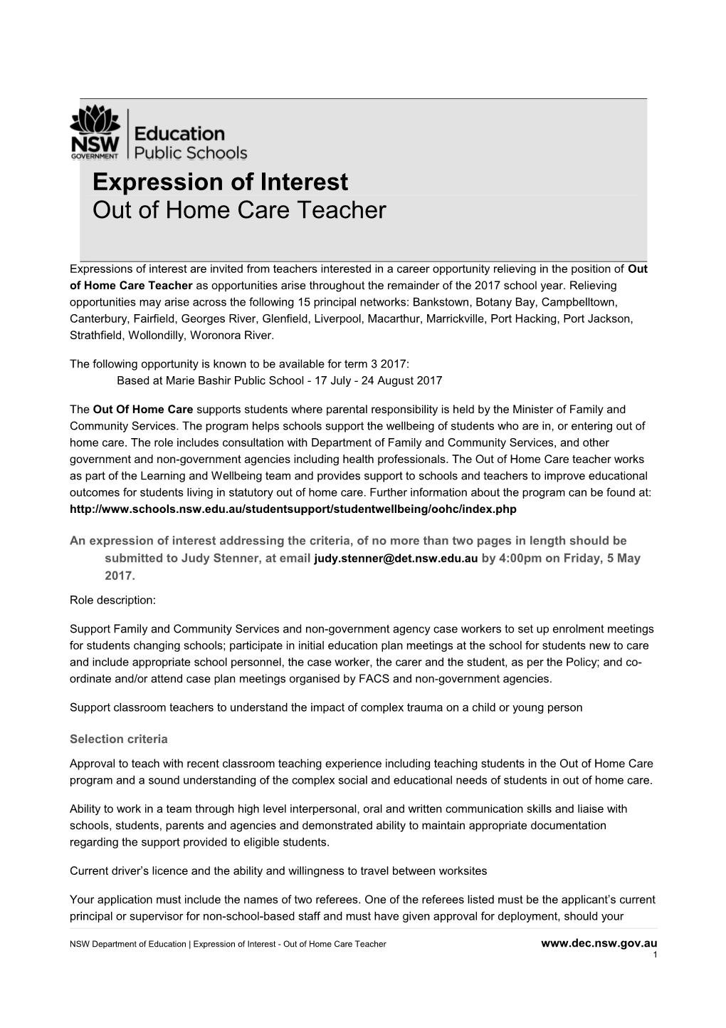 Expression of Interest s9