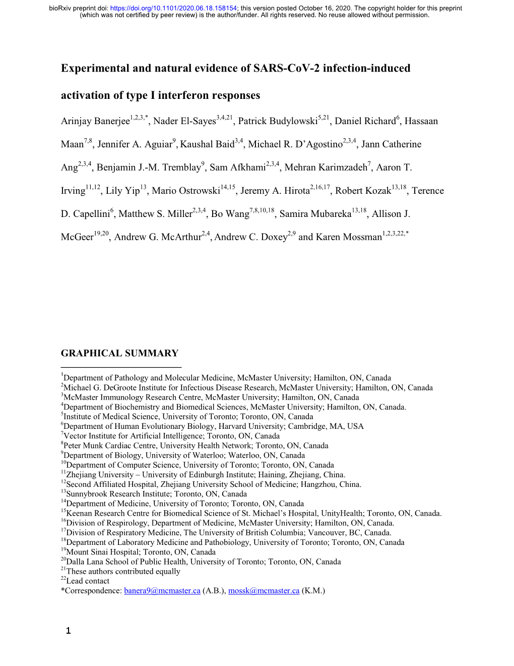 Experimental and Natural Evidence of SARS-Cov-2 Infection-Induced