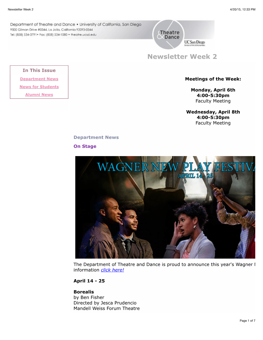 Newsletter Week 2 4/20/15, 12:33 PM