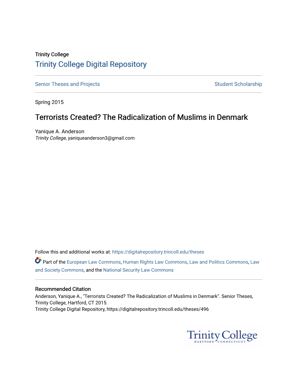 The Radicalization of Muslims in Denmark