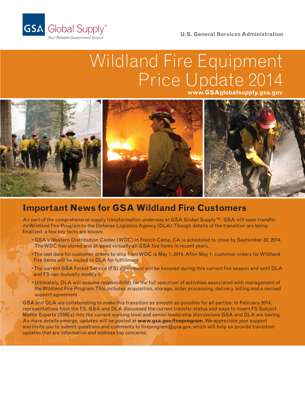 Wildland Fire Equipment Price Update 2014