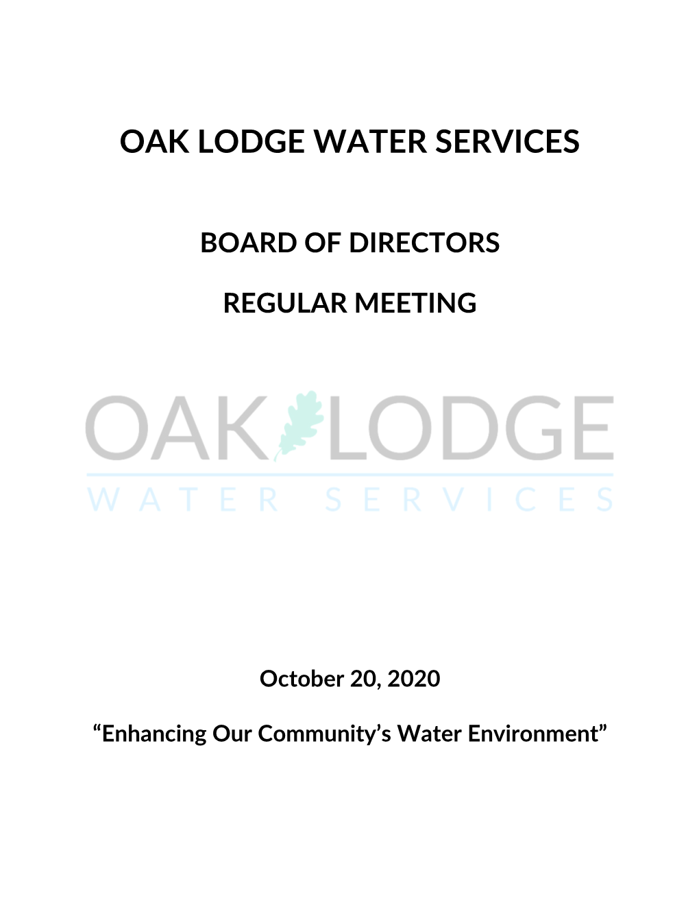 Board of Directors Regular Meeting Minutes for September 15, 2020 Page 2 of 7