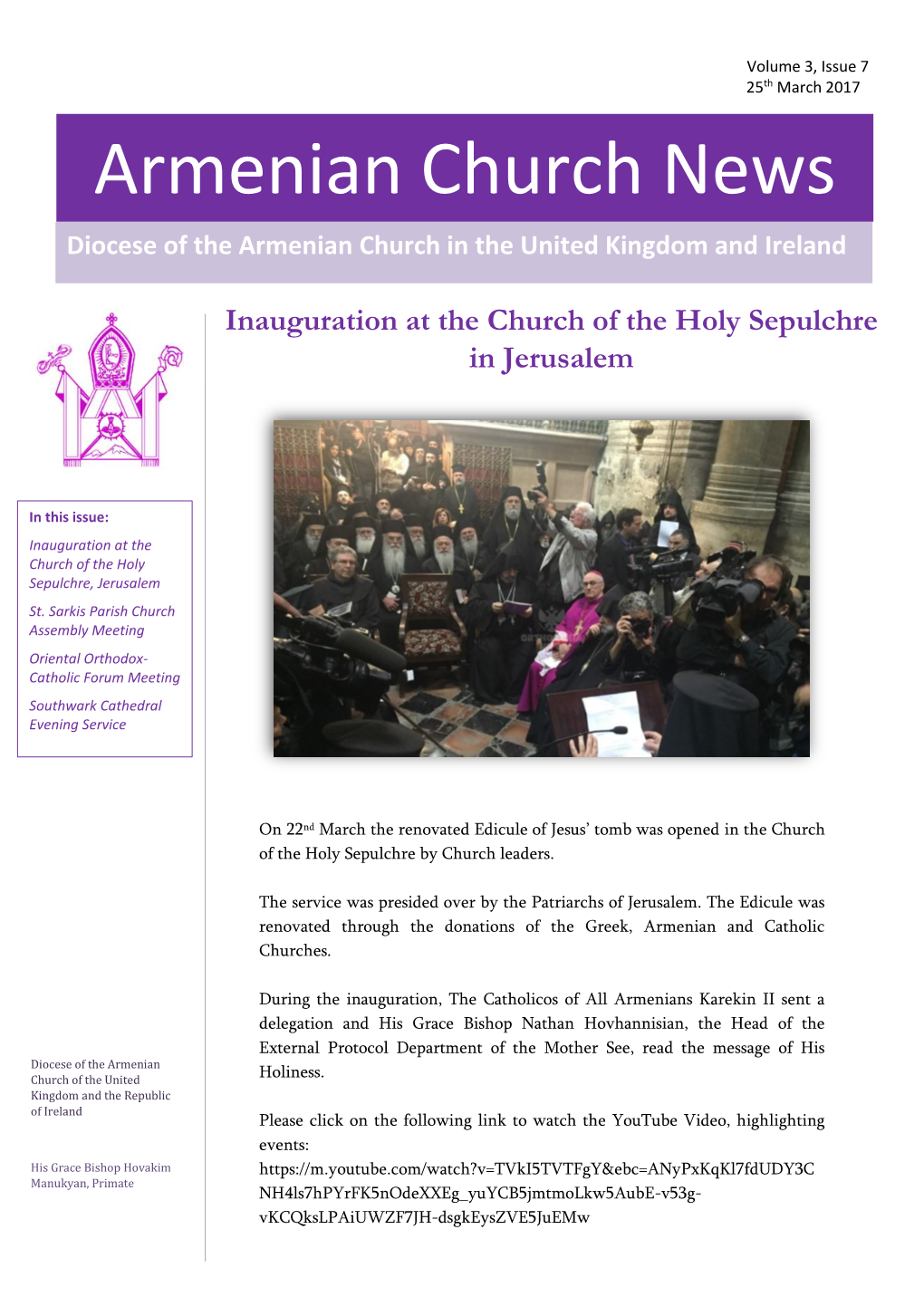 Armenian Church News