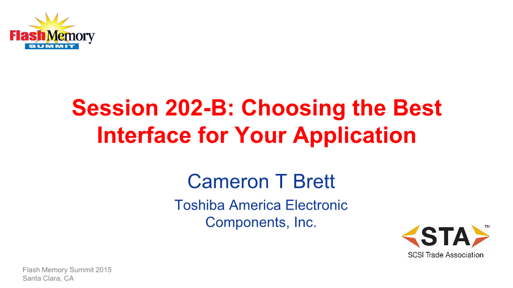 Session 202-B: Choosing the Best Interface for Your Application