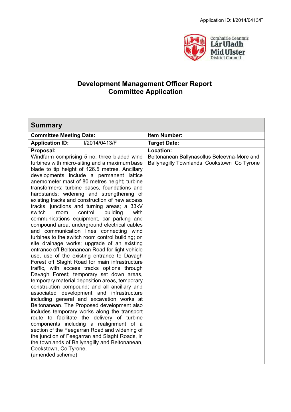 Development Management Officer Report Committee Application