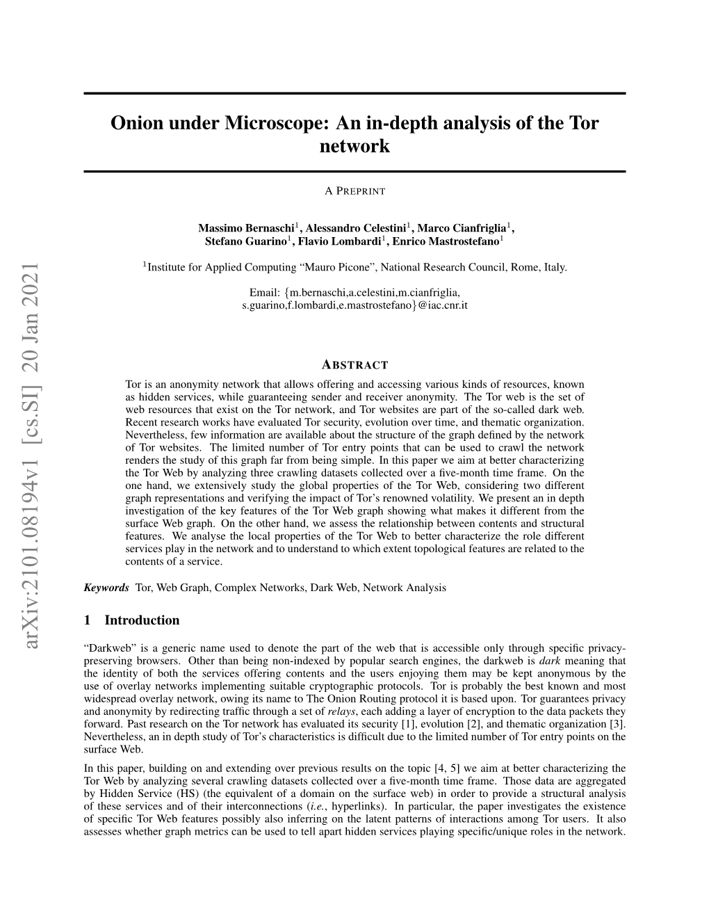 Onion Under Microscope: an In-Depth Analysis of the Tor Network