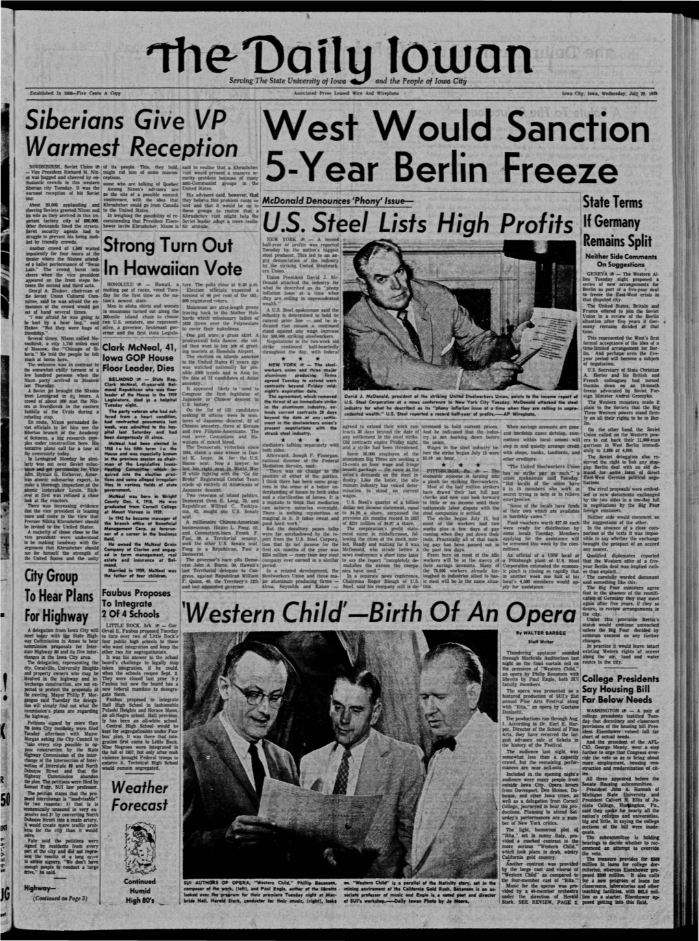Daily Iowan (Iowa City, Iowa), 1959-07-29