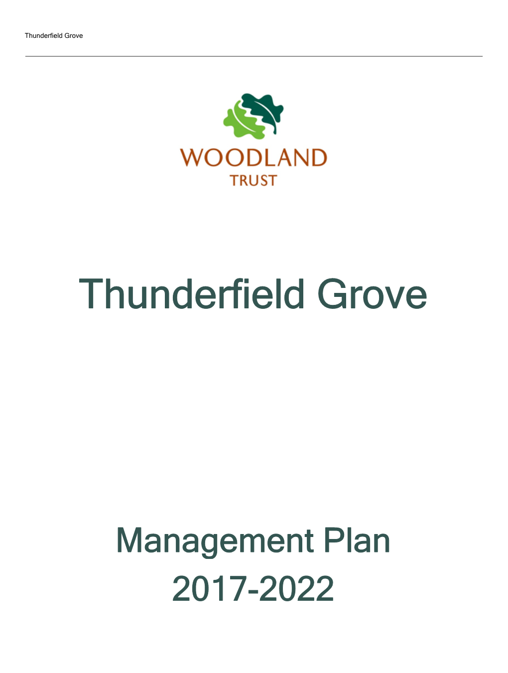 Thunderfield Grove