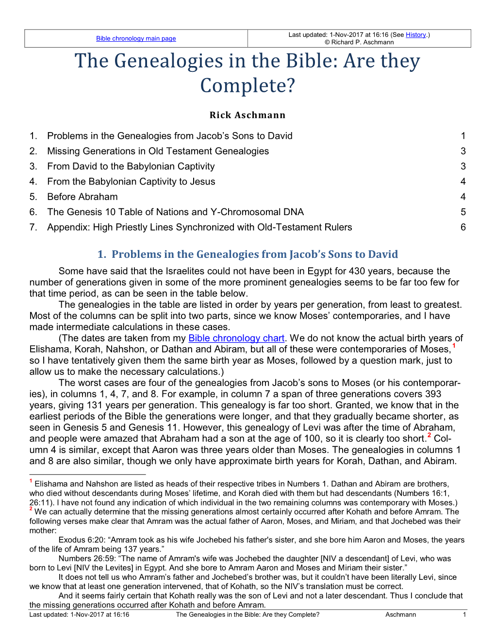 The Genealogies in the Bible: Are They Complete?