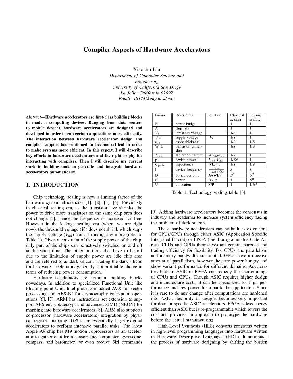 Compiler Aspects of Hardware Accelerators
