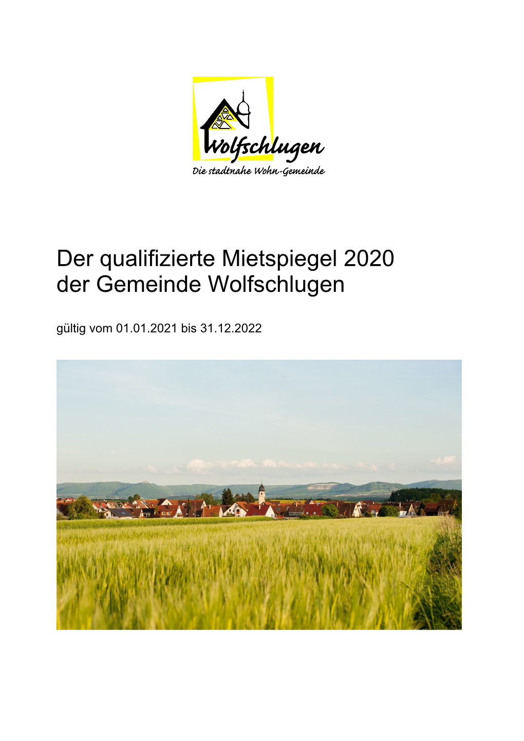 Der Qualifizierte Mietspiegel 2020 Der Gemeinde Wolfschlugen