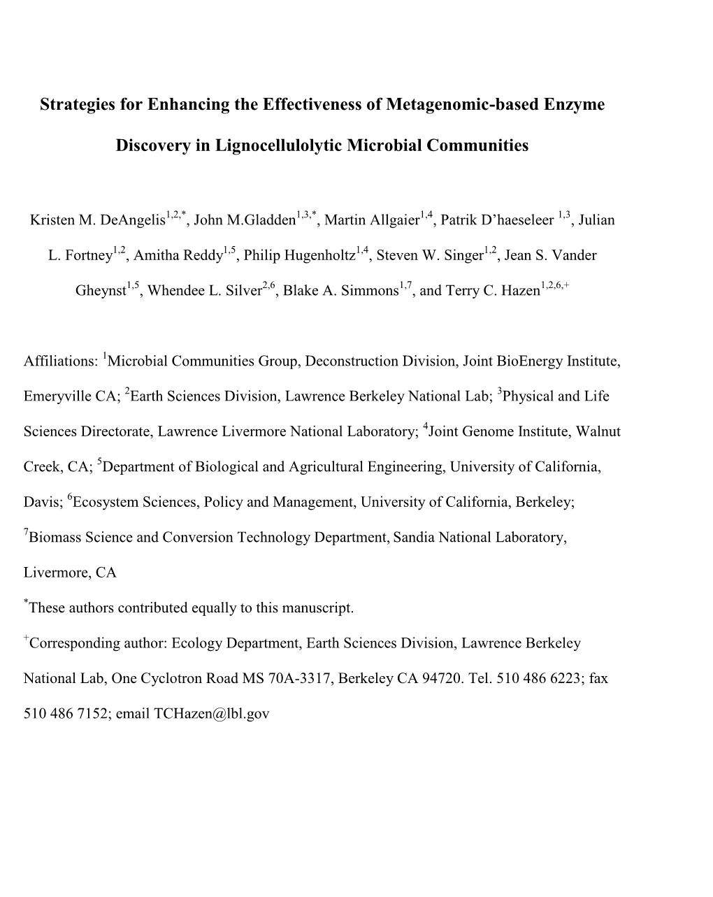 Strategies for Enhancing the Effectiveness of Metagenomic-Based Enzyme Discovery in Lignocellulytic Microbial Communities