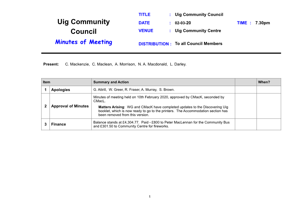 UCC Minutes 200302
