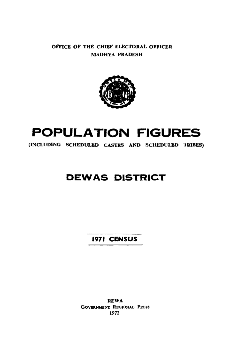 Population Figures, Dewas