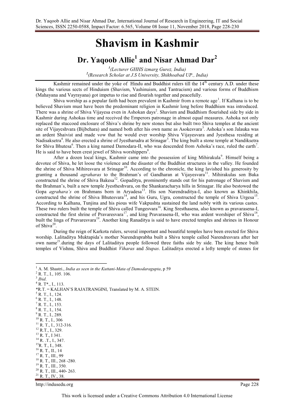 Melisew Shibabaw Et Al., International Journal of Research in Engineering