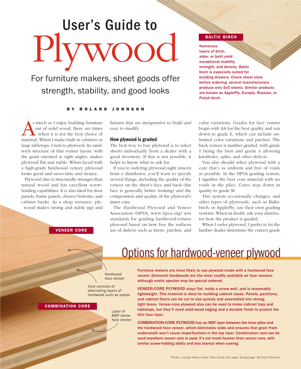 User's Guide to Plywood