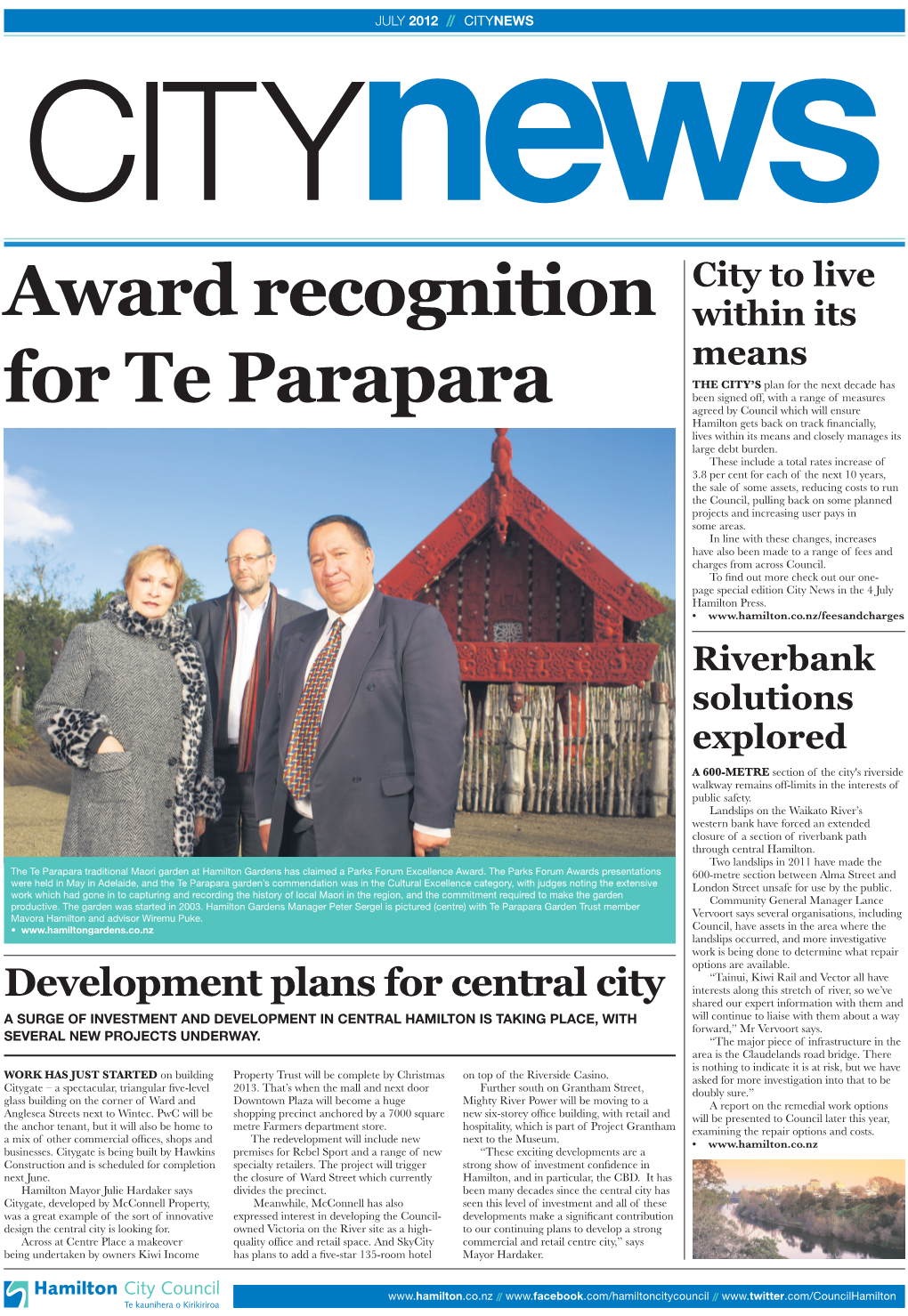 Award Recognition for Te Parapara
