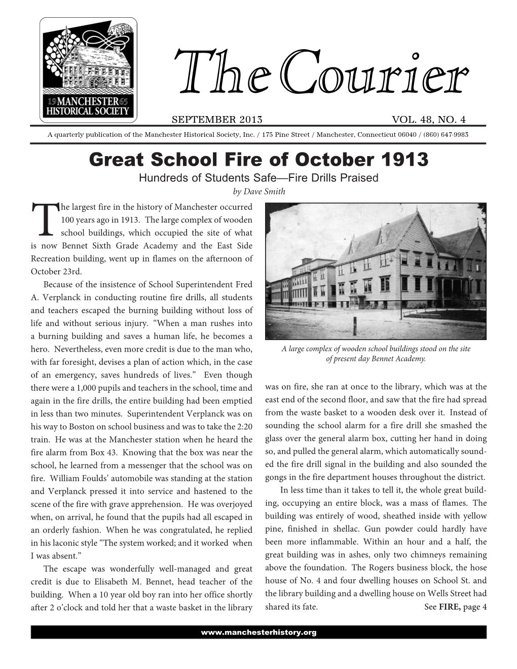 Great School Fire of October 1913
