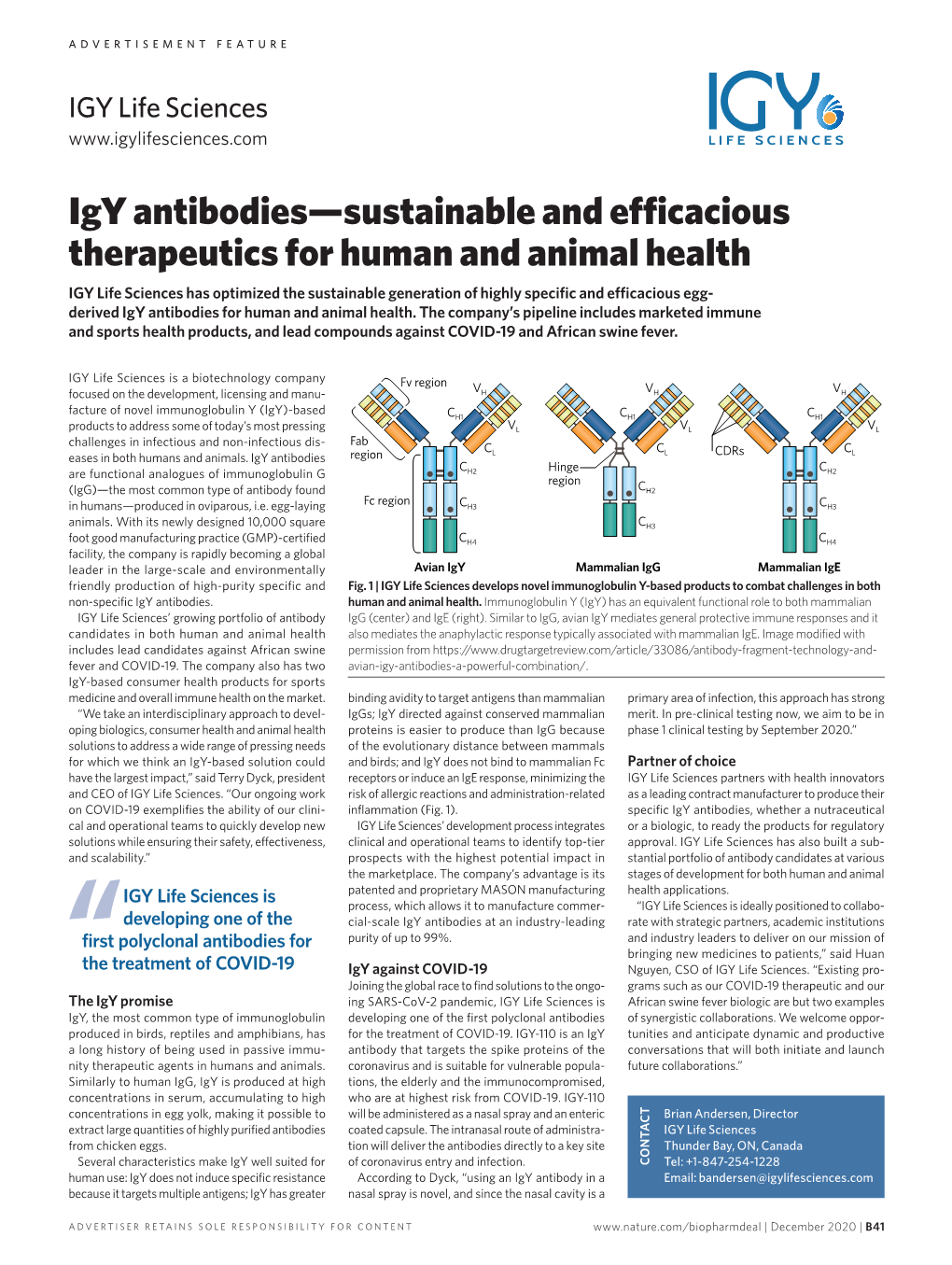 Igy Antibodies—Sustainable and Efficacious Therapeutics for Human