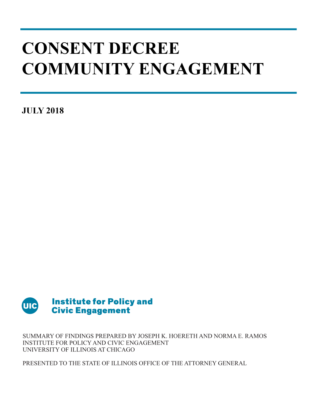 IPCE Report on Consent Decree Community Engagement