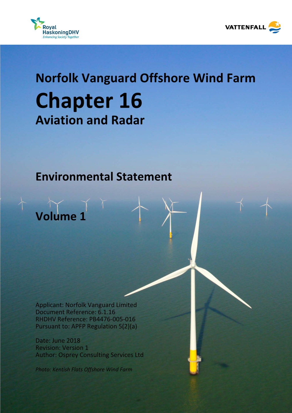 Norfolk Vanguard Offshore Wind Farm Chapter 16 Aviation and Radar