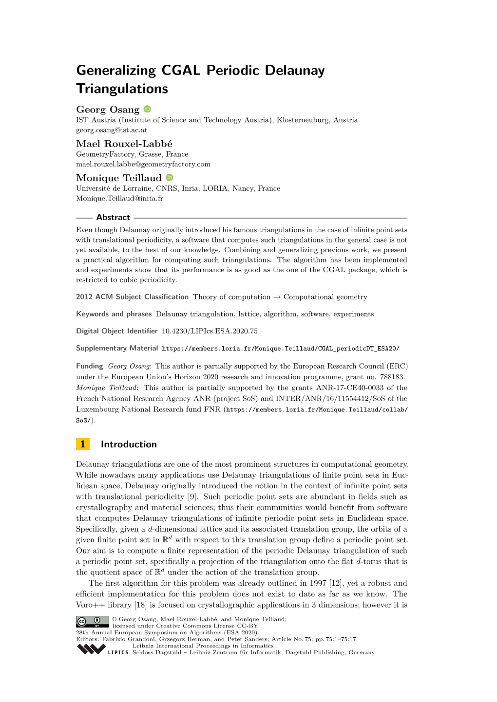 Generalizing CGAL Periodic Delaunay Triangulations