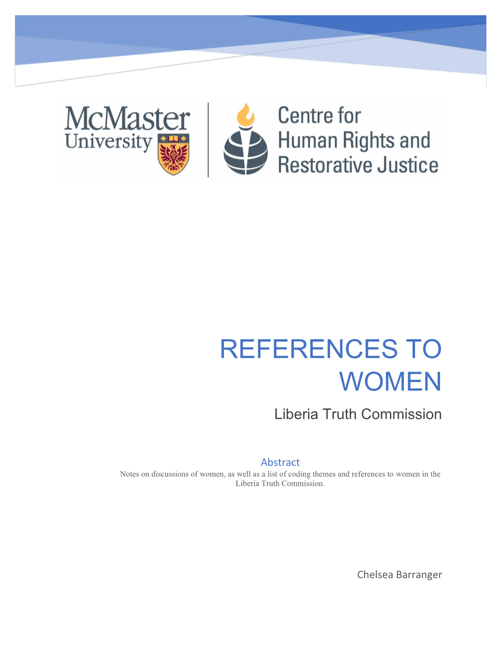 References to Women Liberia Report