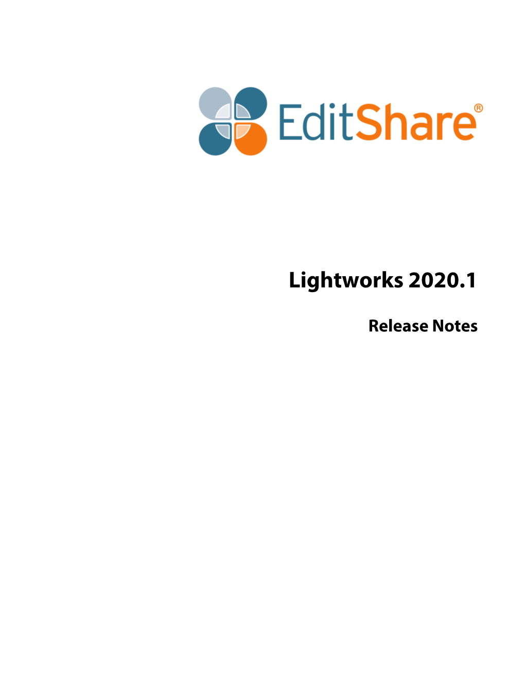 Lightworks V2020.1 Release Notes