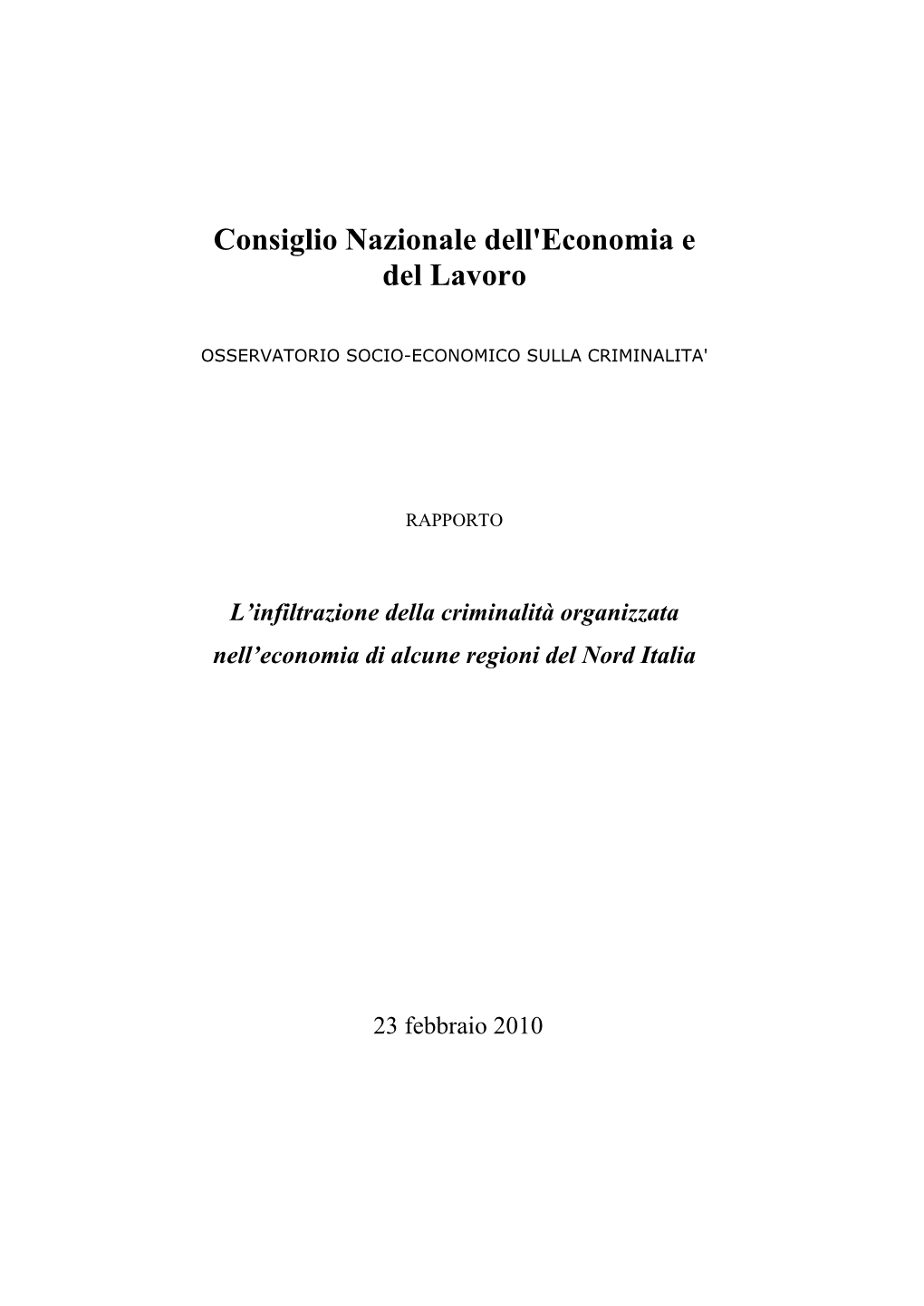 Consiglio Nazionale Dell'economia E Del Lavoro