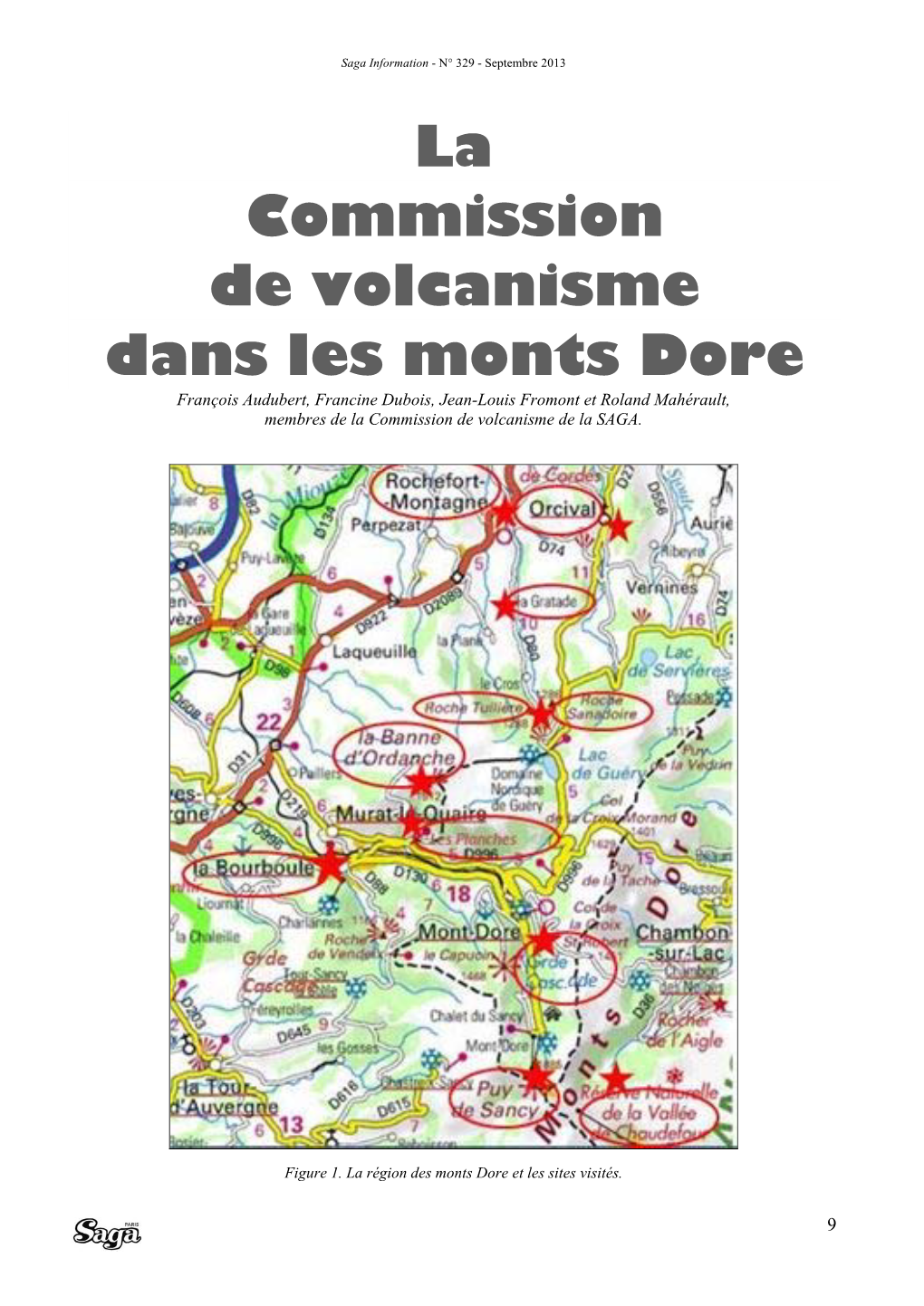 La Commission De Volcanisme Dans Les Monts Dore