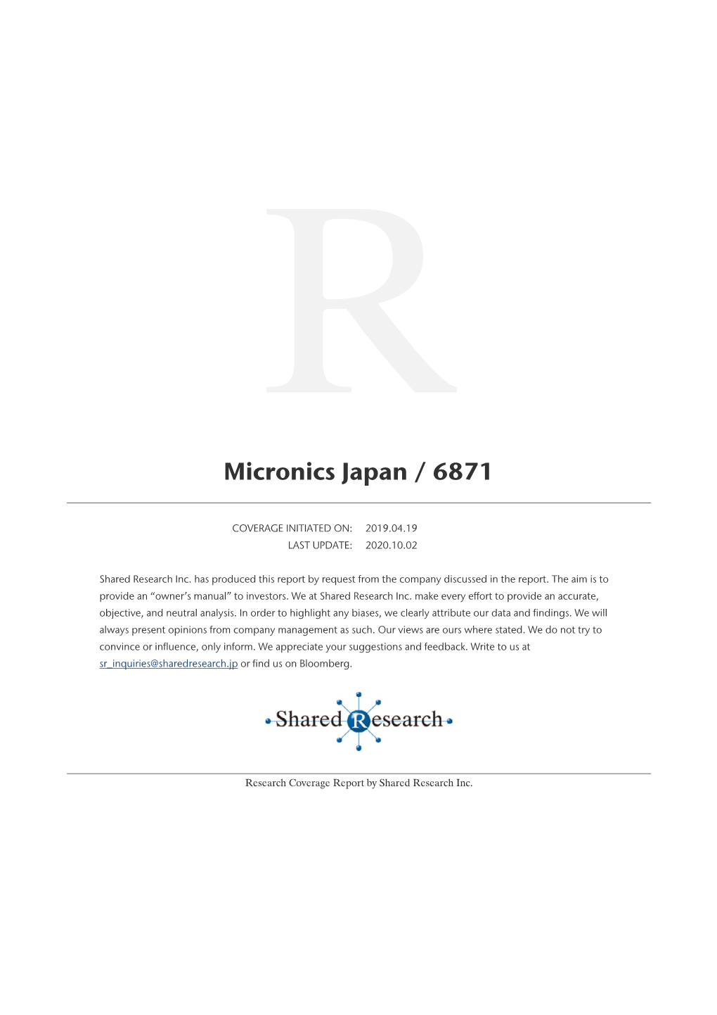 Micronics Japan / 6871