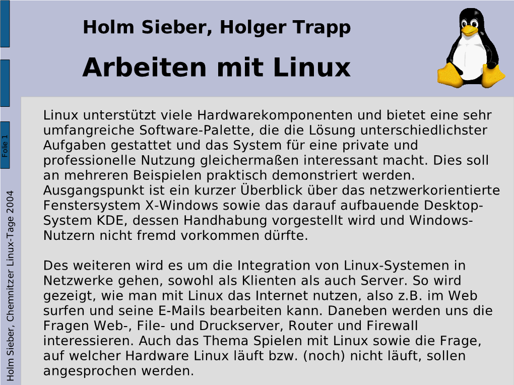 Arbeiten Mit Linux