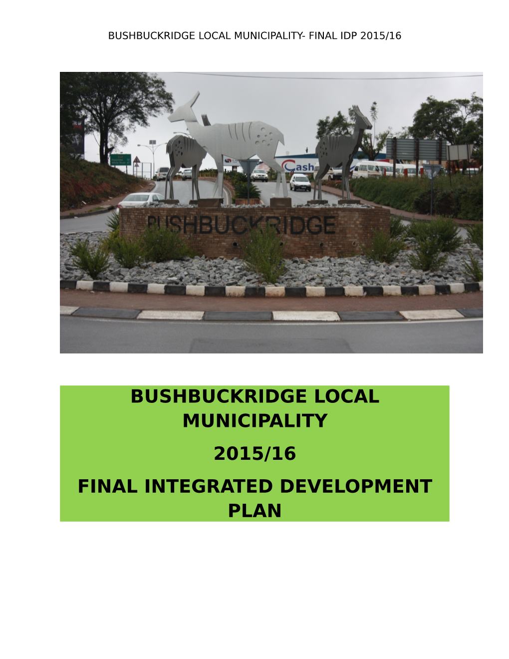 Integrated Development Plan