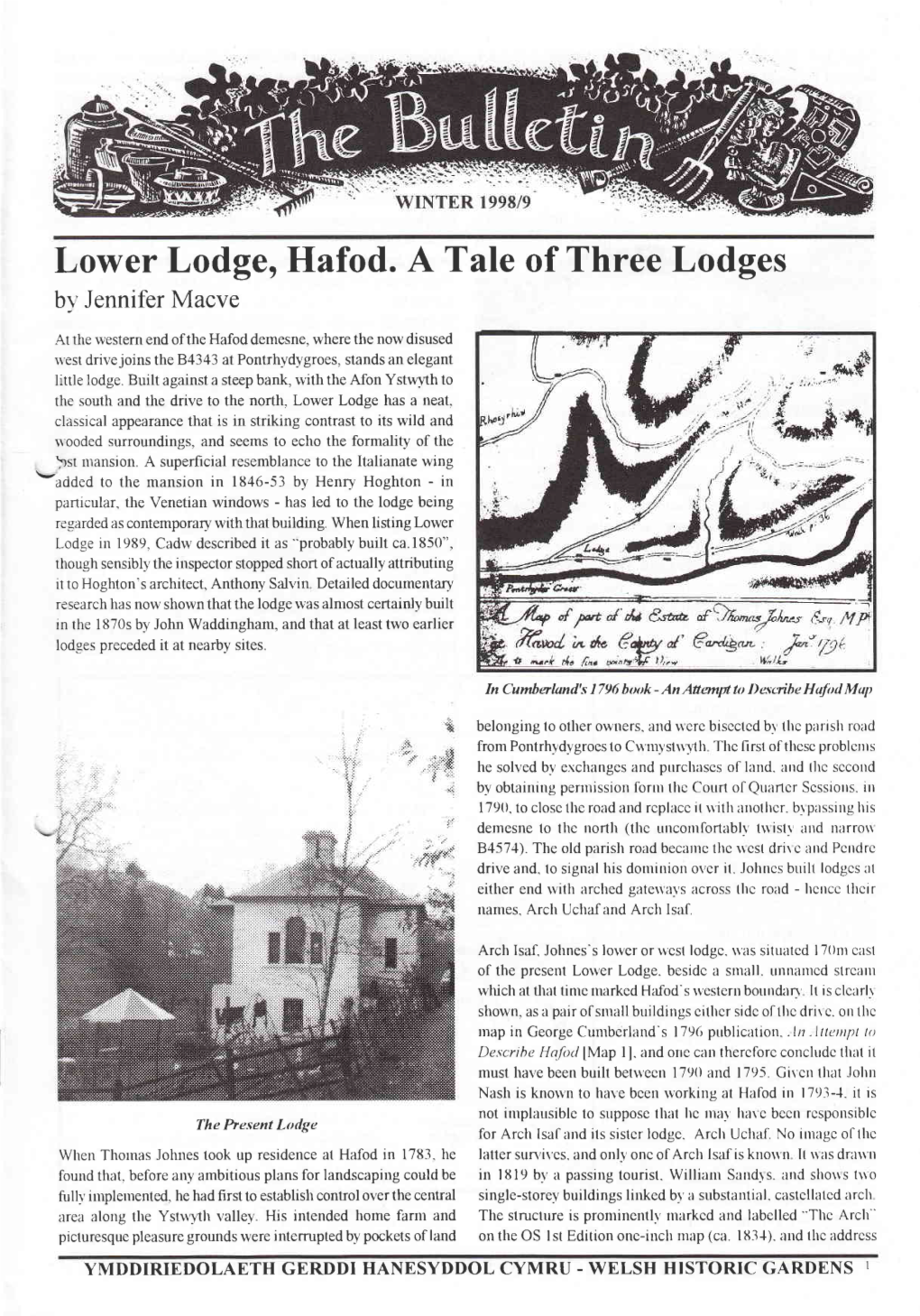 Lower Lodge, Hafod. a Tale of Three Lodges B1'jennifer Macve