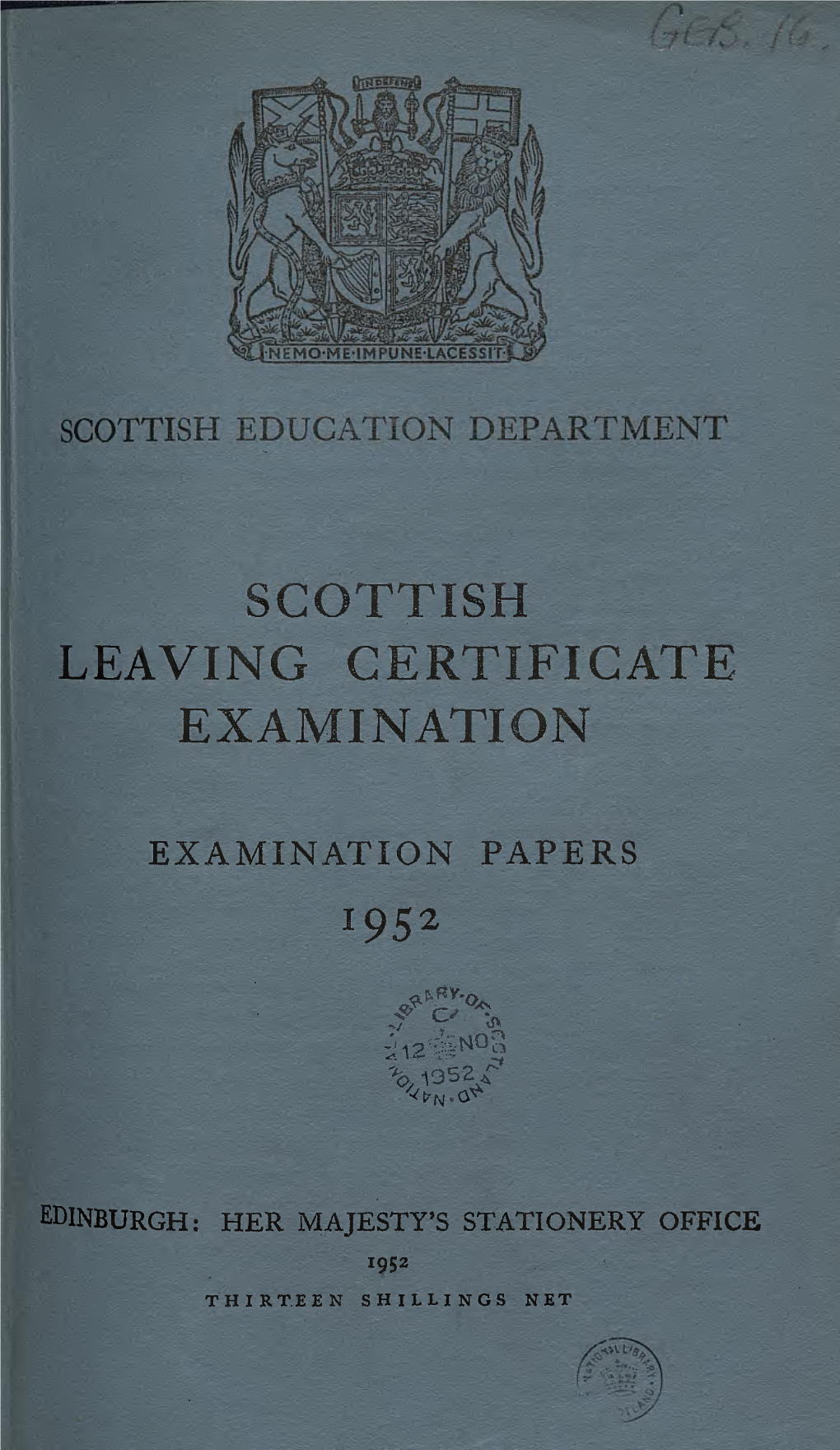 Scottish Leaving Certificate Examination