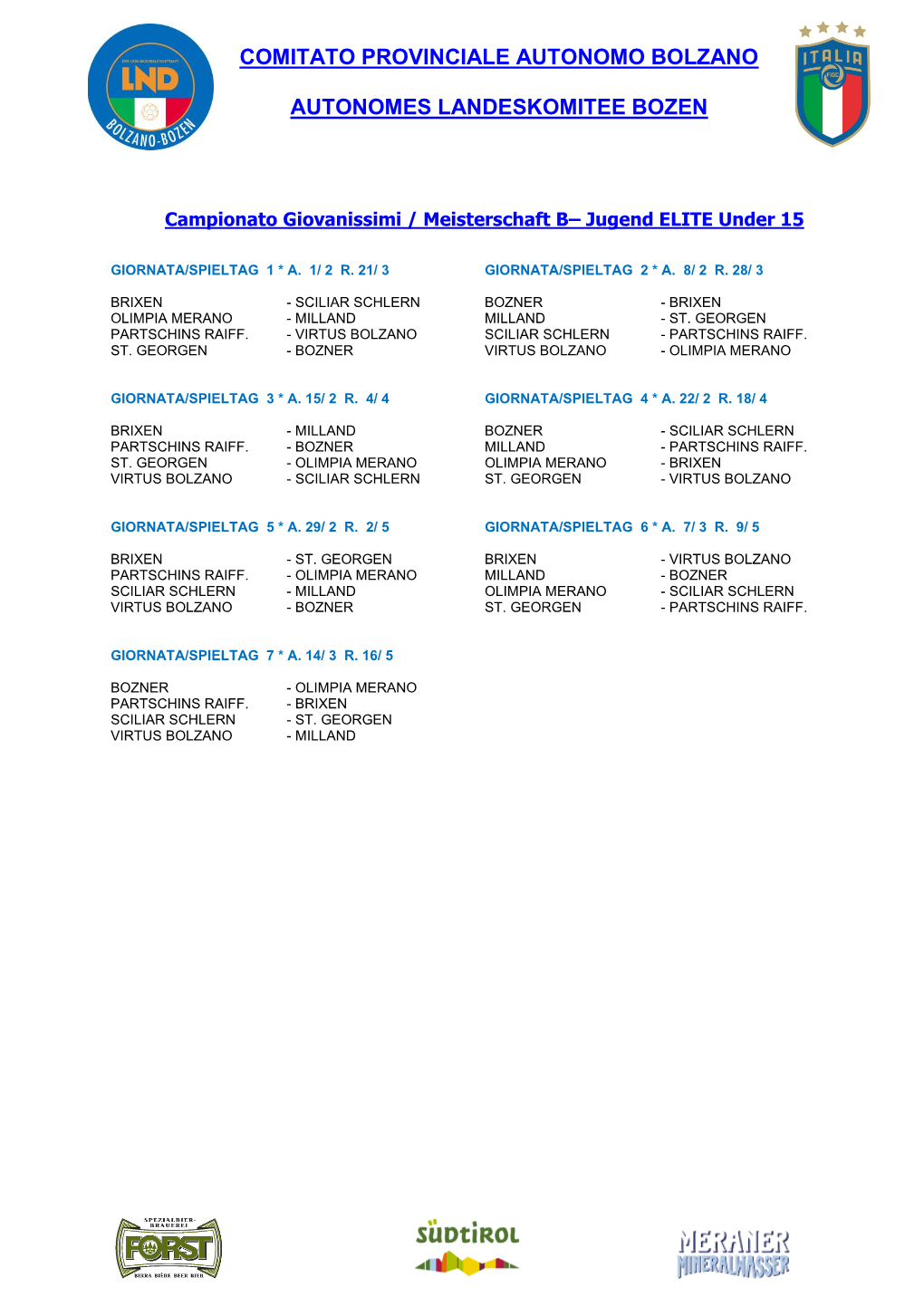 Girone / Kreis A