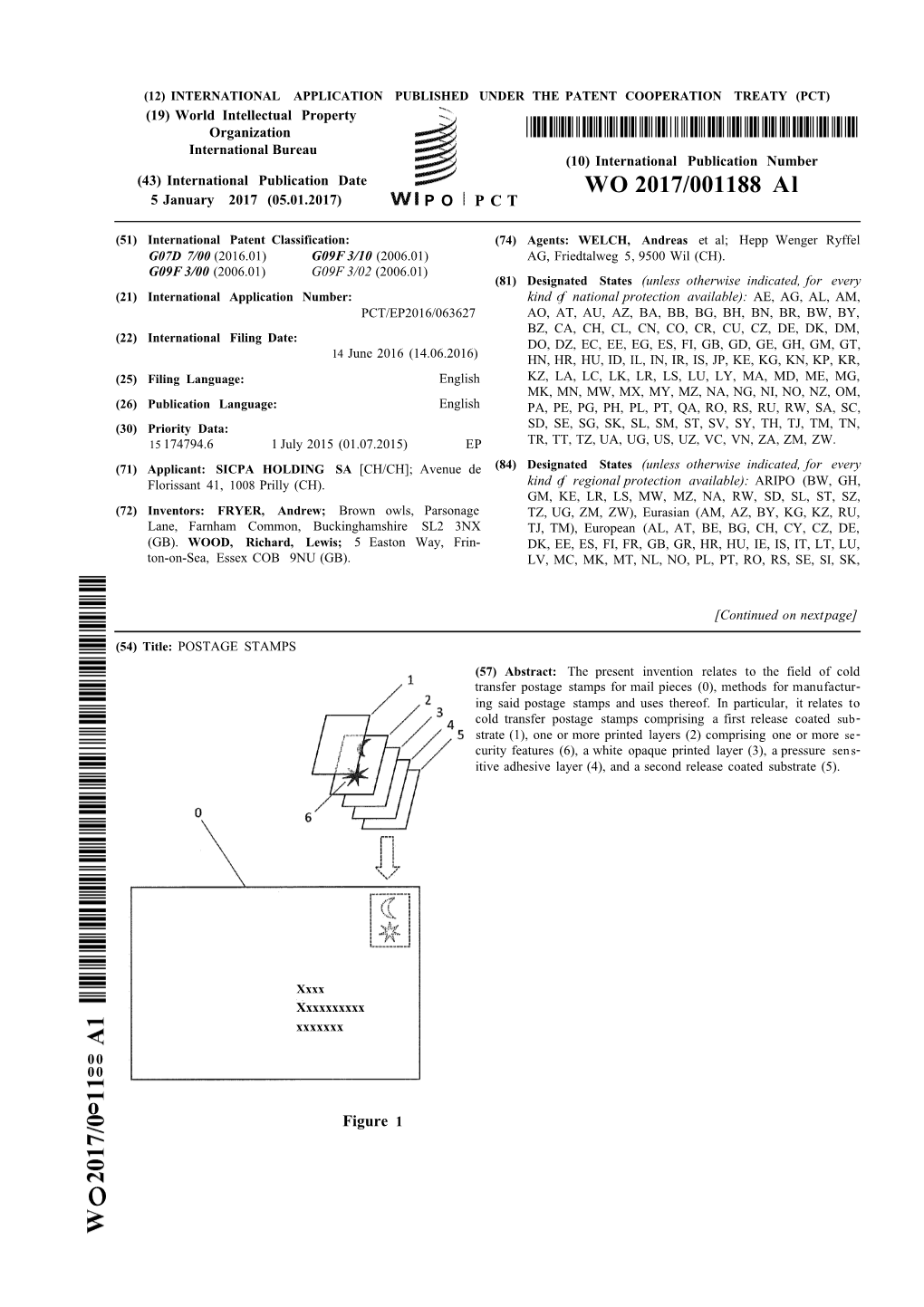 WO 2017/001188 Al O