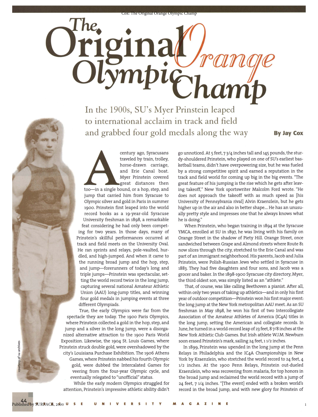 The Original Orange Olympic Champ