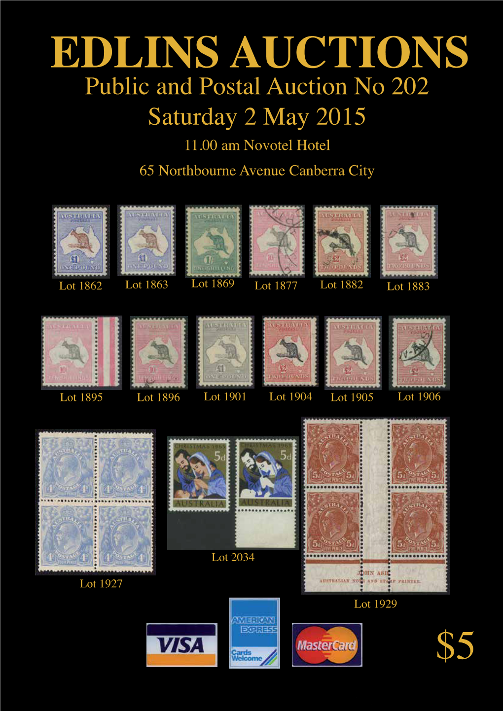 Stamp Auction Commences 2:30Pm Saturday