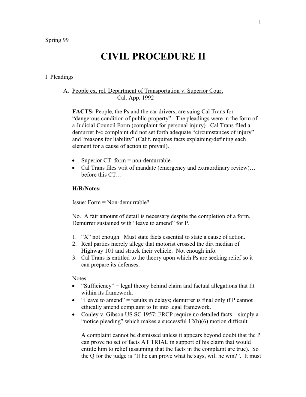 Civil Procedure Ii