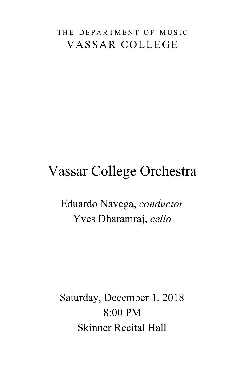 Vassar College Orchestra