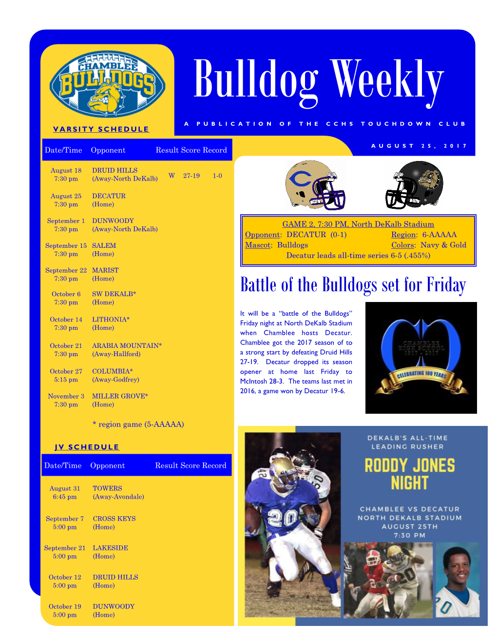 Battle of the Bulldogs Set for Friday