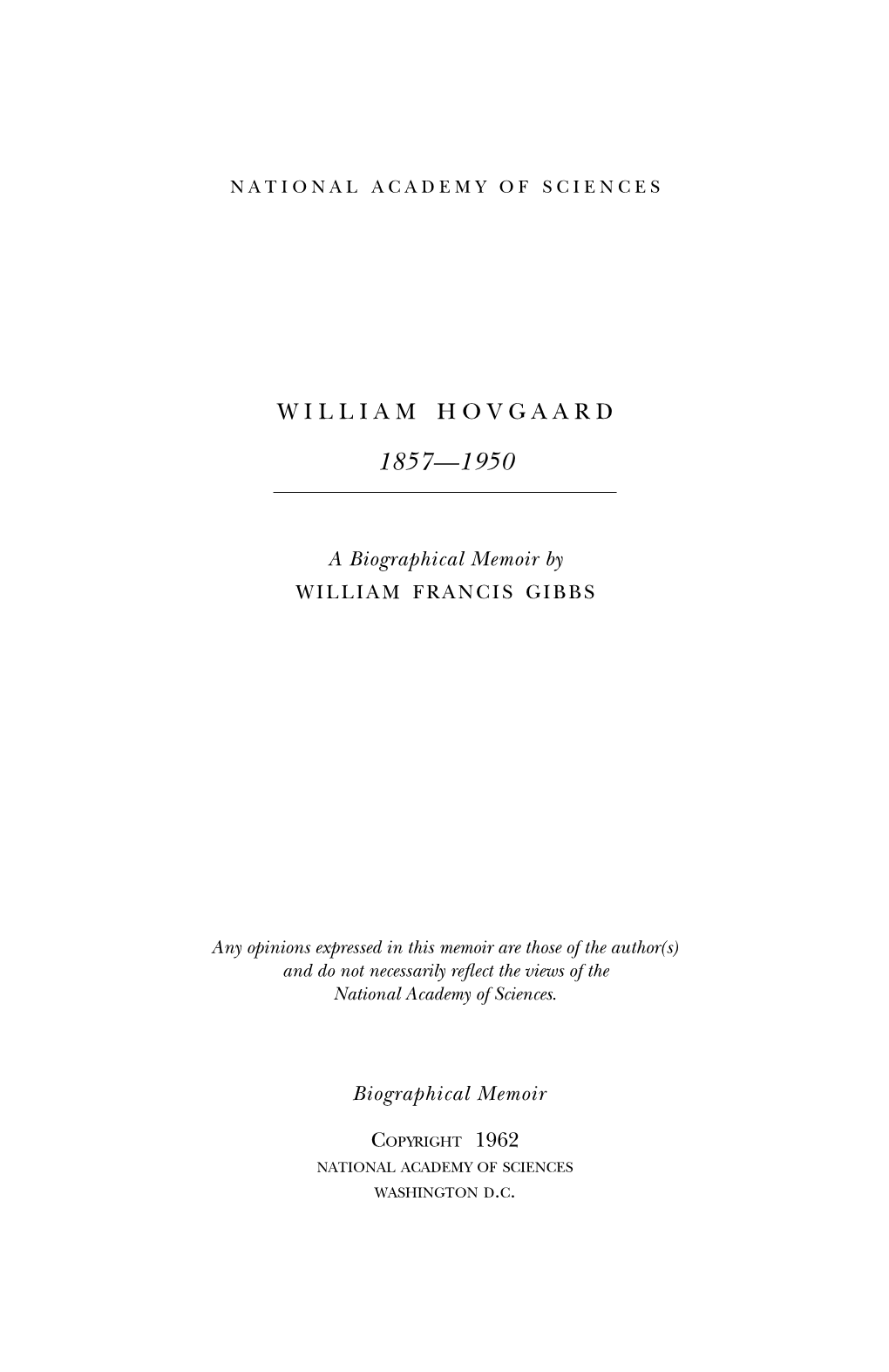 William Hovgaard