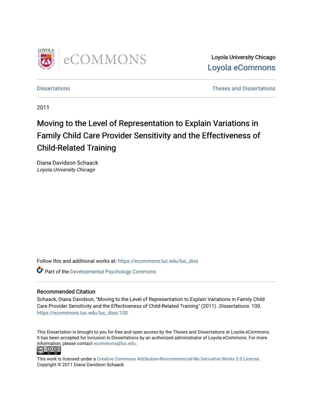 Moving to the Level of Representation to Explain Variations in Family Child Care Provider Sensitivity and the Effectiveness of Child-Related Training