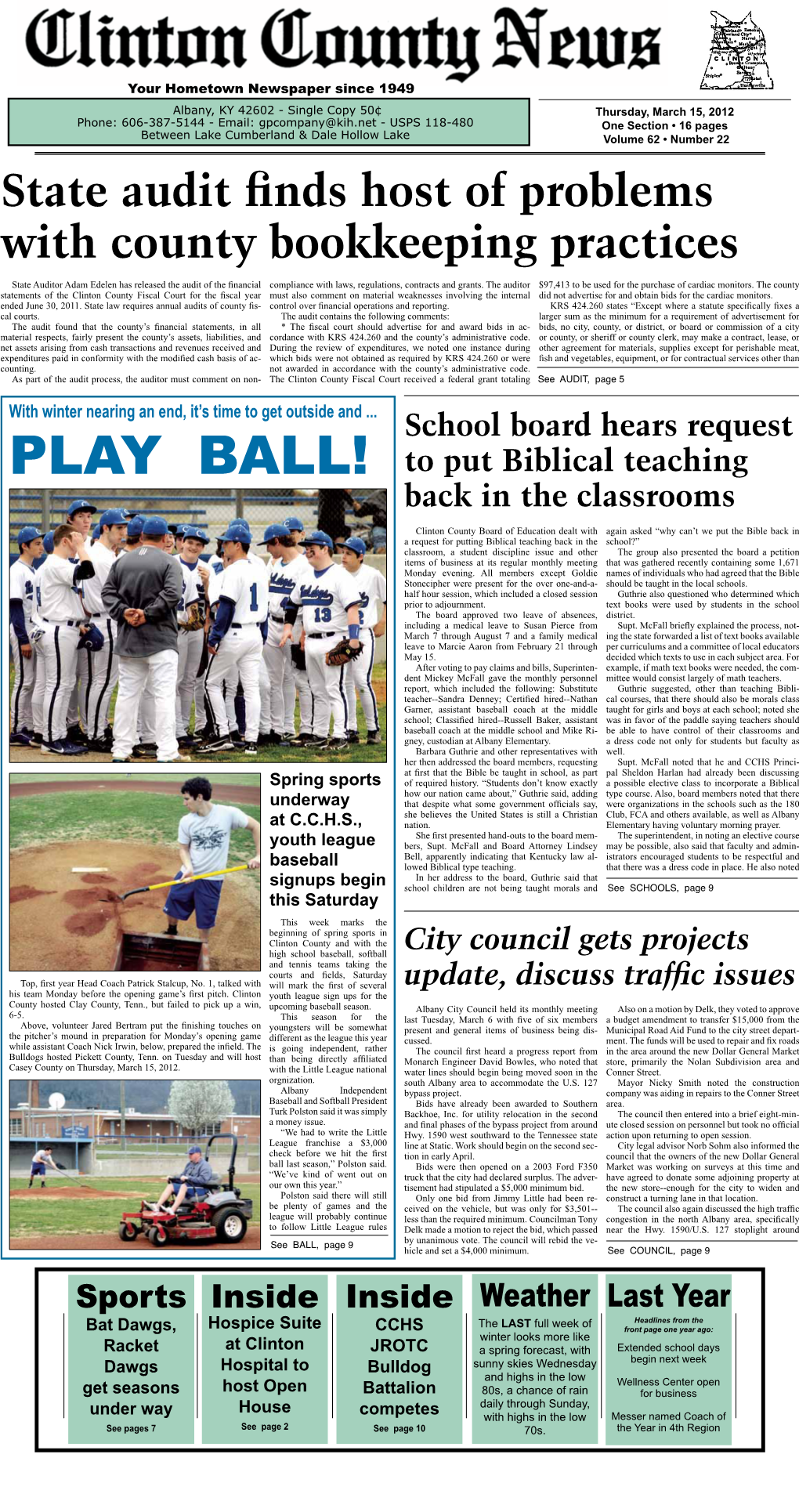 PLAY BALL! to Put Biblical Teaching Back in the Classrooms