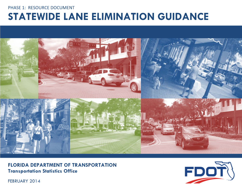 Statewide Lane Elimination Guidance