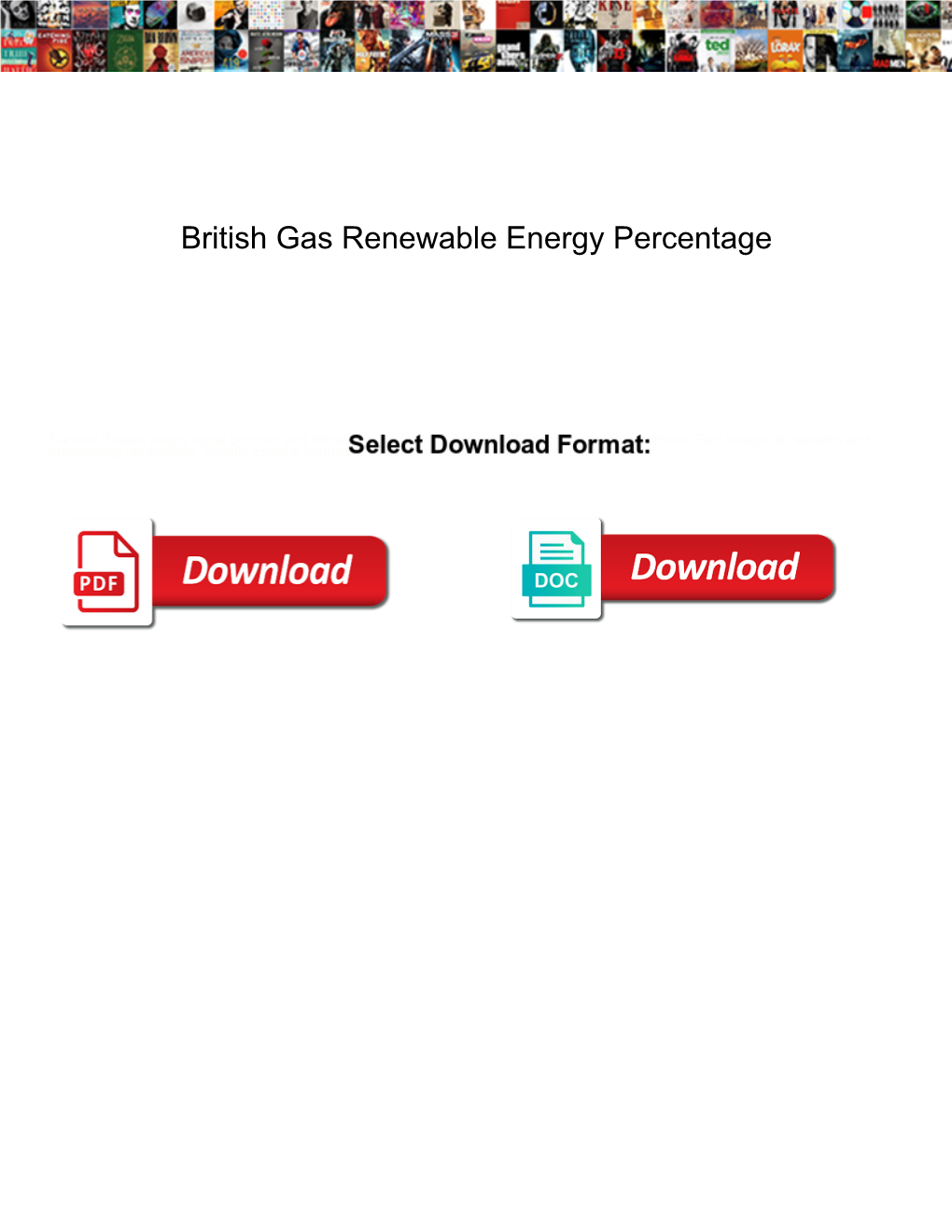 British Gas Renewable Energy Percentage