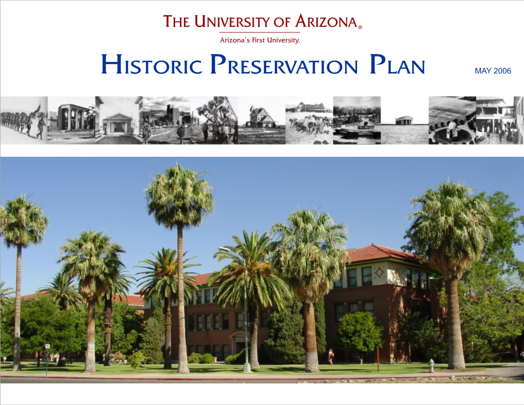 Historic Preservation Plan May 2006 University of Arizona Preservation Plan
